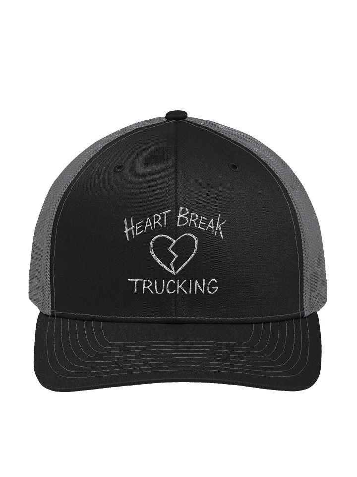 Heartbreak Trucking trucker cap in black and grey