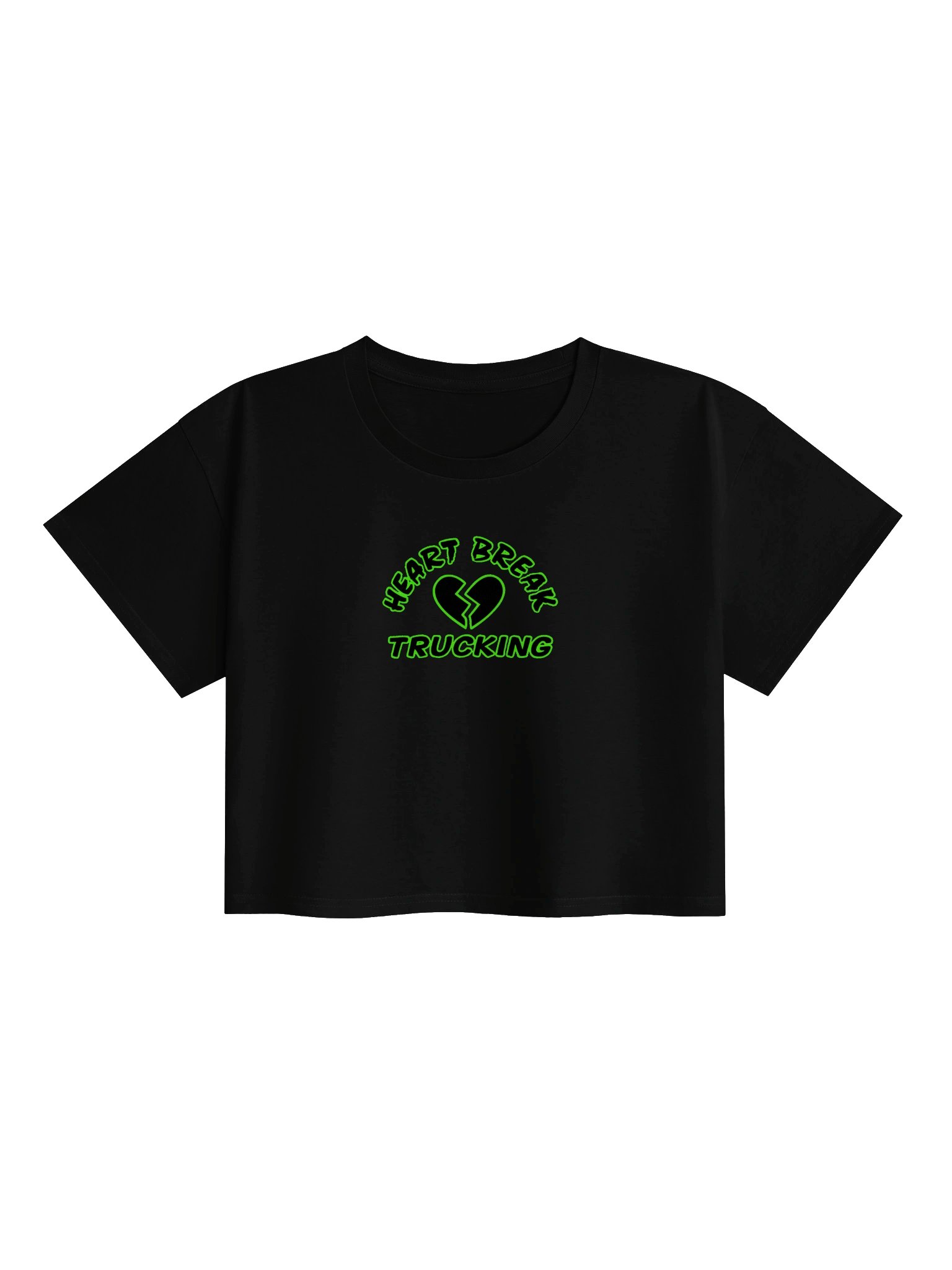 Heartbreak Trucking crop top in black