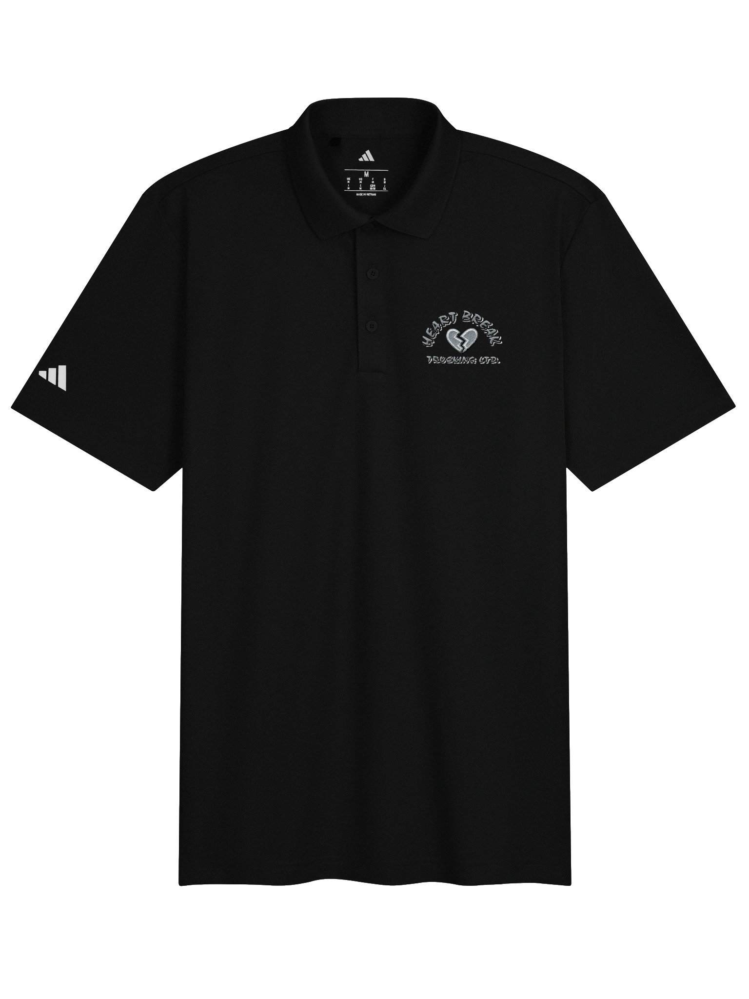 Heartbreak Trucking embroidered polo in black